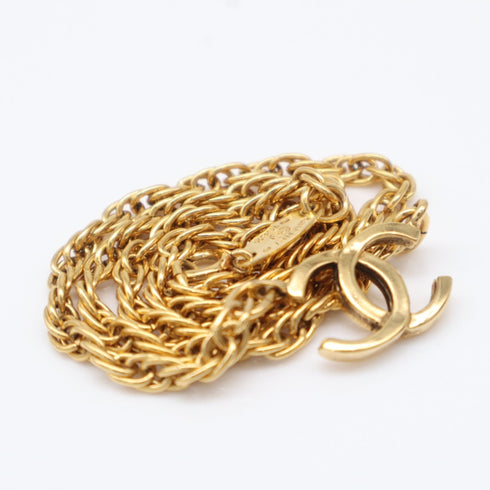CC Logo Chain Pendant Necklace Metal
