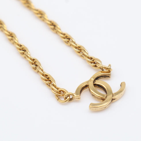 CC Logo Chain Pendant Necklace Metal