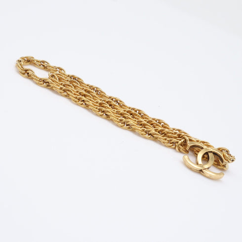 CC Logo Chain Pendant Necklace Metal