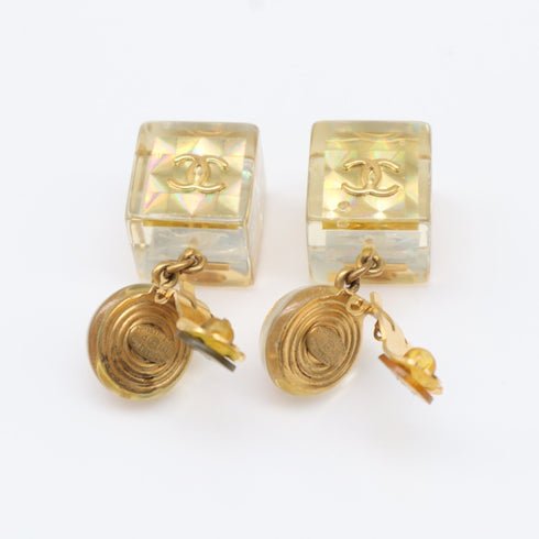 CC Logo Clip-On Earrings Metal
