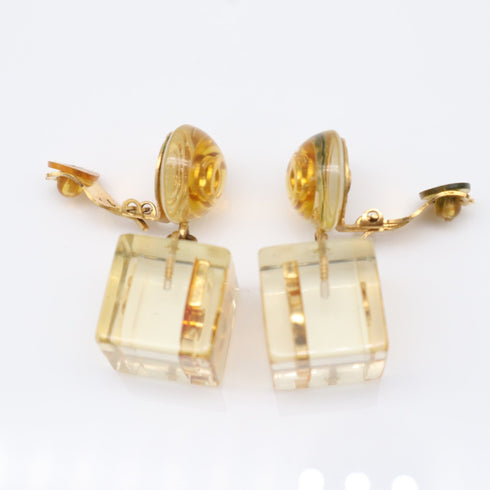 CC Logo Clip-On Earrings Metal