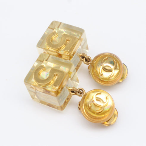 CC Logo Clip-On Earrings Metal