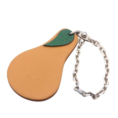 Charm Leather Brown Handbag Charm