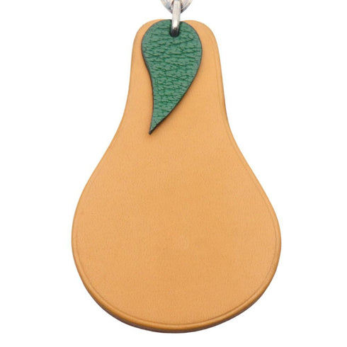 Charm Leather Brown Handbag Charm