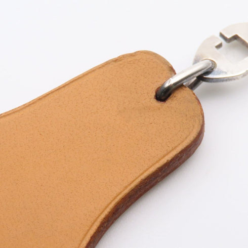 Charm Leather Brown Handbag Charm