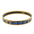 Bracelet Enamel and Metal Cloisonné Ribbon Black Blue Gold