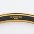 Bracelet Enamel and Metal Cloisonné Ribbon Black Blue Gold