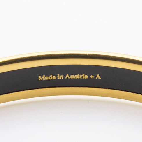 Bracelet Enamel and Metal Cloisonné Ribbon Black Blue Gold