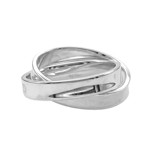 Interlocking Double Ring Sterling Silver