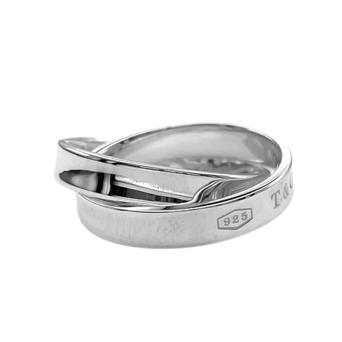 Interlocking Double Ring Sterling Silver