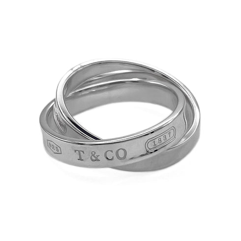 Interlocking Double Ring Sterling Silver