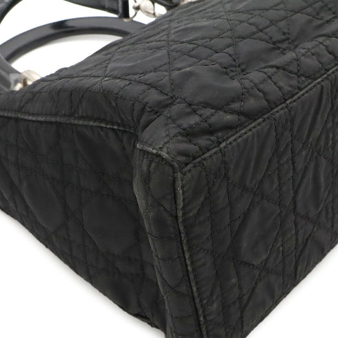 Vintage Lady Dior Bag Cannage Quilt Nylon Medium