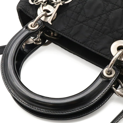 Vintage Lady Dior Bag Cannage Quilt Nylon Medium