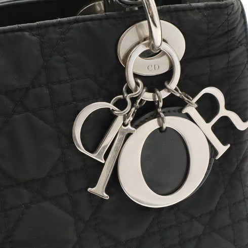 Vintage Lady Dior Bag Cannage Quilt Nylon Medium