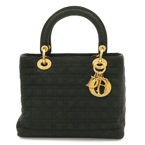 Vintage Lady Dior Bag Cannage Quilt Nylon Medium