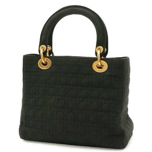 Vintage Lady Dior Bag Cannage Quilt Nylon Medium