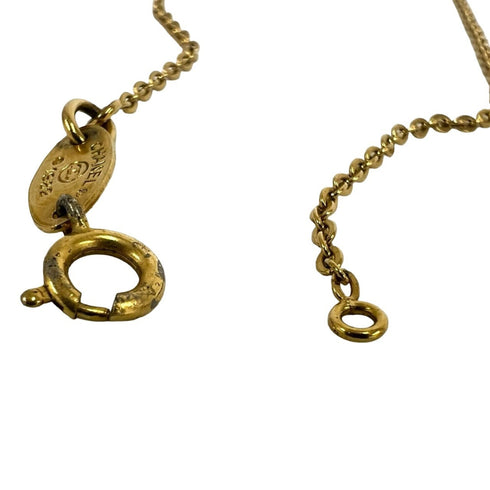 CC Logo Chain Pendant Necklace Metal