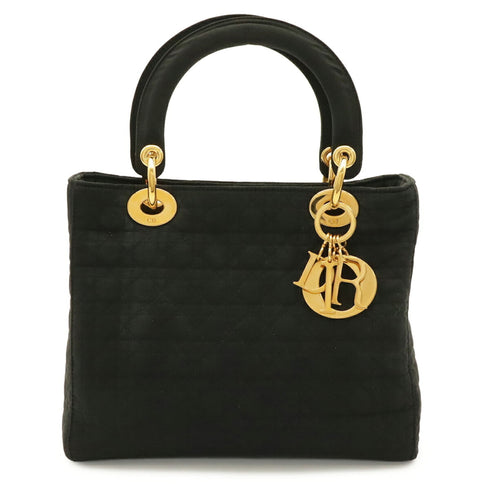 Vintage Lady Dior Bag Cannage Quilt Nylon Medium