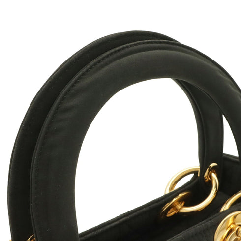 Vintage Lady Dior Bag Cannage Quilt Nylon Medium