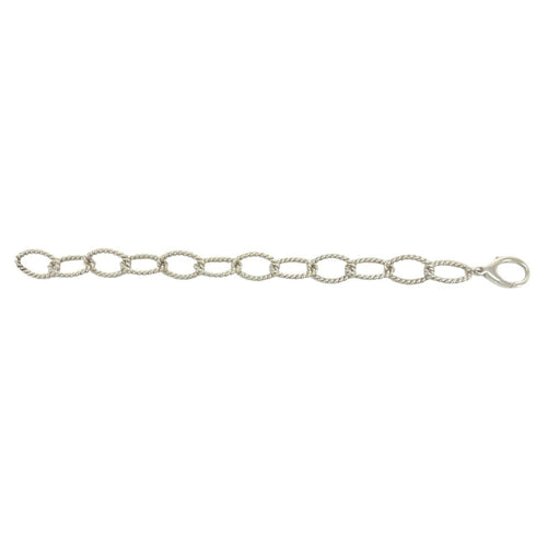 Vintage Oval Link Twist Bracelet Sterling Silver