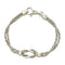 Vintage Double Rope Center Knot Bracelet Sterling Silver