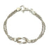 Vintage Double Rope Center Knot Bracelet Sterling Silver