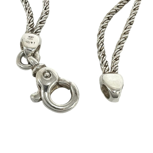 Vintage Double Rope Center Knot Bracelet Sterling Silver