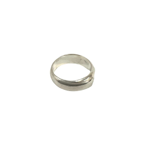 Vintage Curved Heart Ring Sterling Silver