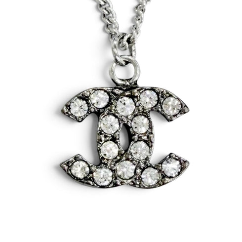 CC Logo Pendant Necklace Sterling Silver