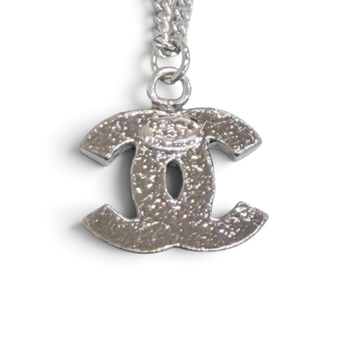 CC Logo Pendant Necklace Sterling Silver