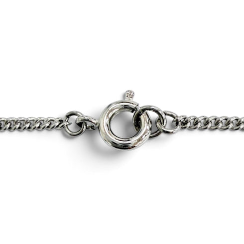 CC Logo Pendant Necklace Sterling Silver