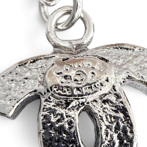 CC Logo Pendant Necklace Sterling Silver