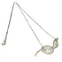 Vintage Leaf Motif Pendant Necklace Sterling Silver and 18K Yellow Gold