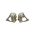 Vintage Earrings Sterling Silver and 18K Yellow Gold