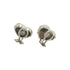 Vintage Earrings Sterling Silver and 18K Yellow Gold