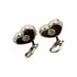 Vintage Earrings Sterling Silver and 18K Yellow Gold