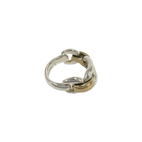 Chaine d'Ancre Band Ring Sterling Silver and 18K Yellow Gold