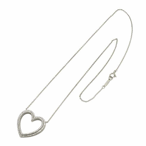 Metro Heart Pendant Necklace Platinum with Diamond