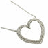 Metro Heart Pendant Necklace Platinum with Diamond