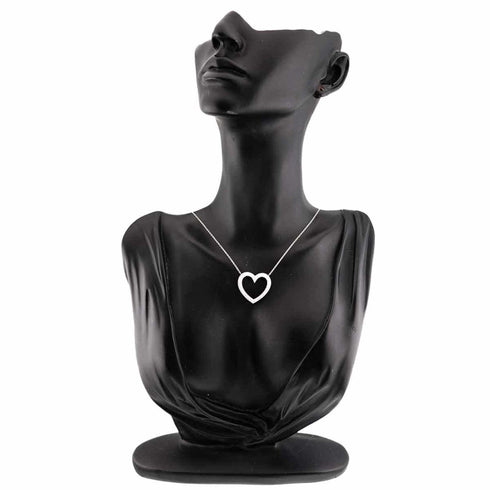 Metro Heart Pendant Necklace Platinum with Diamond