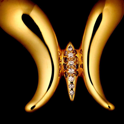 Butterfly Pendant Necklace 18K Yellow Gold with Diamond