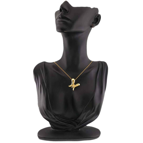 Butterfly Pendant Necklace 18K Yellow Gold with Diamond