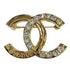 CC Logo Brooch Gold-Tone Metal