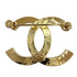 CC Logo Brooch Gold-Tone Metal