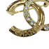 CC Logo Brooch Gold-Tone Metal