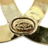 CC Logo Brooch Gold-Tone Metal
