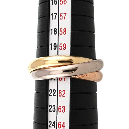 Vendome Louis Cartier Band Ring 18K Tricolor Gold