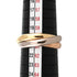 Vendome Louis Cartier Band Ring 18K Tricolor Gold