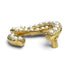 CC Logo Brooch Gold-Tone Metal
