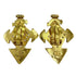 CC Logo Cross Clip-On Earrings Gold-Tone Metal Gold-Tone Metal